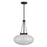 Savoy House Willow 1 Light Pendant, Matte Black/White Cloud