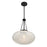 Savoy House Willow 1 Light Pendant, Matte Black/White Cloud