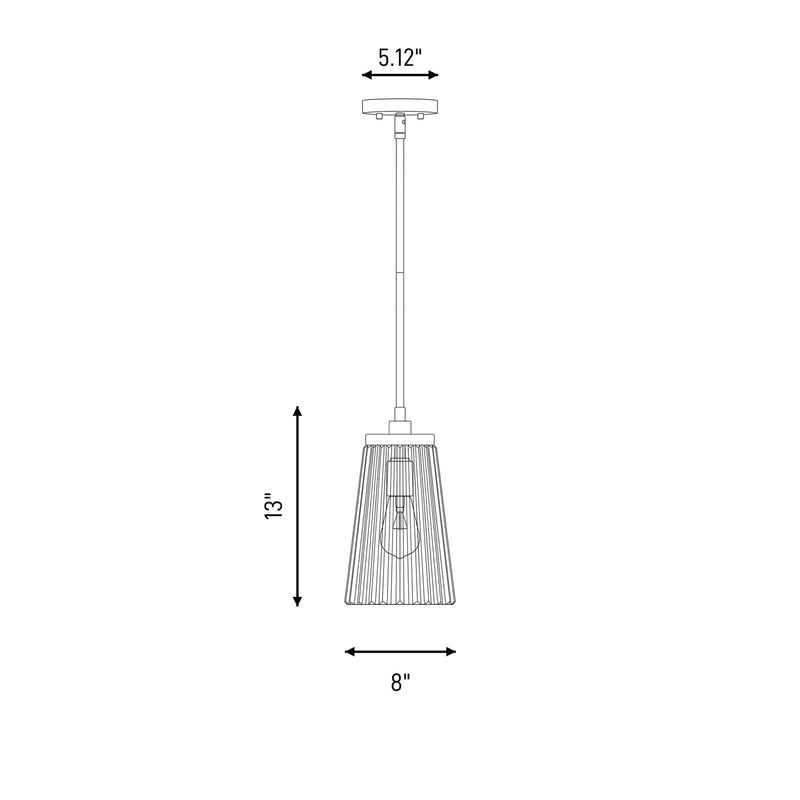 Savoy House Chantilly 1-Light Pendant, Polished Nickel