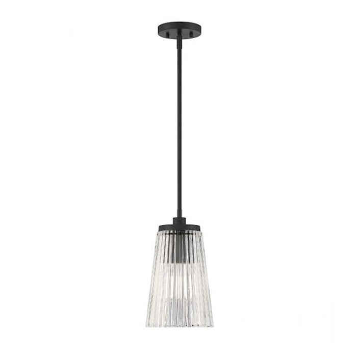 Savoy House Chantilly 1-Light Pendant, Matte Black - 7-1742-1-89