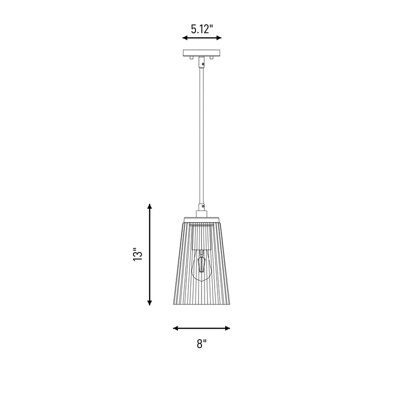 Savoy House Chantilly 1-Light Pendant, Matte Black