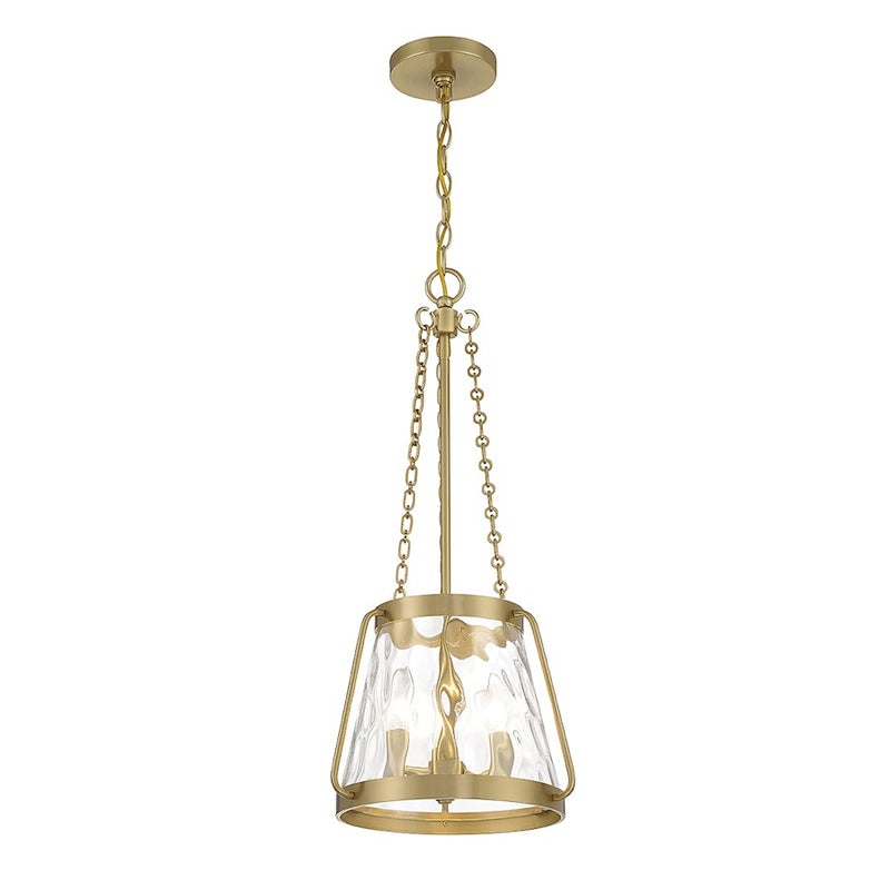 Savoy House Crawford 3-Light Pendant, Warm Brass