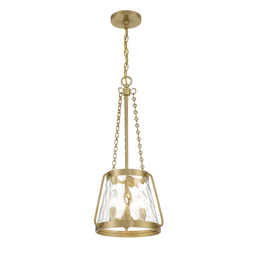 Savoy House Crawford 3-Light Pendant, Warm Brass