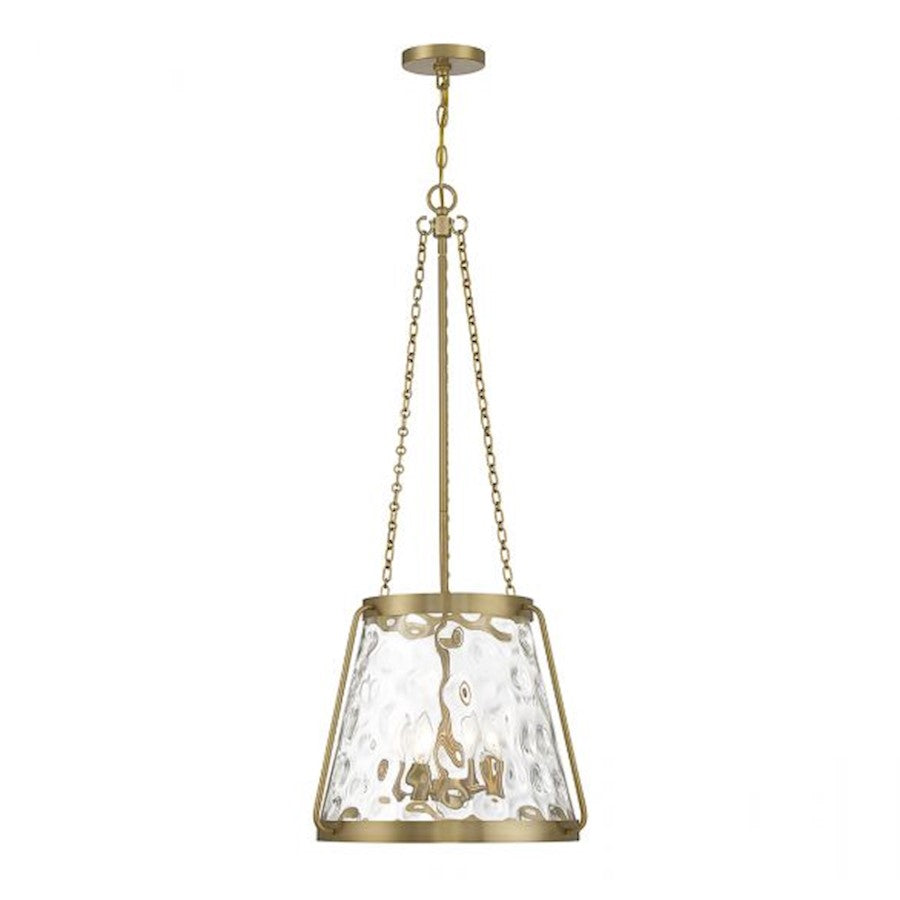 Savoy House Crawford 4-Light Pendant, Warm Brass - 7-1804-4-322