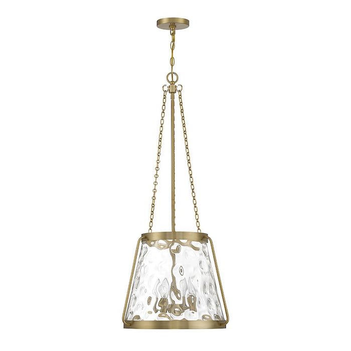 Savoy House Crawford 4-Light Pendant, Warm Brass