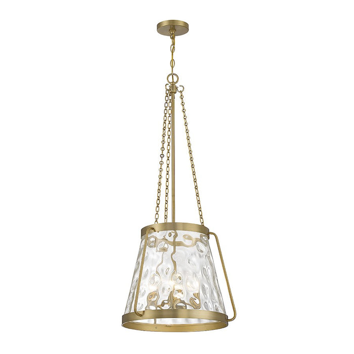 Savoy House Crawford 4-Light Pendant, Warm Brass