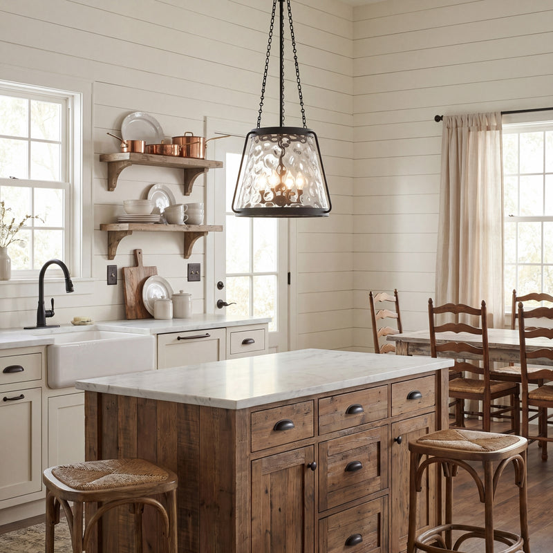 Savoy House Crawford 4-Light Pendant, Matte Black
