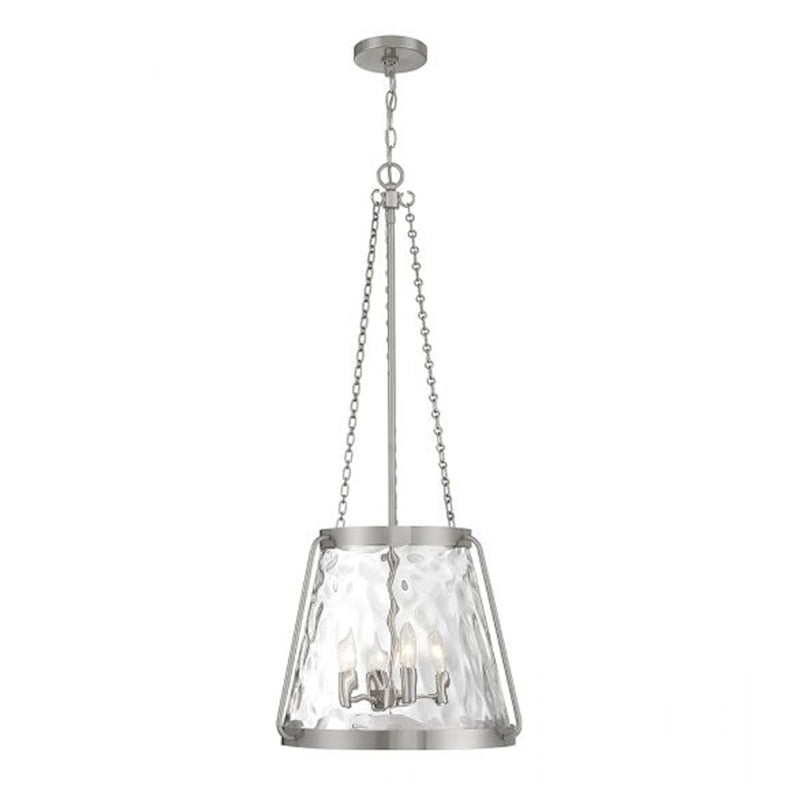 Savoy House Crawford 4-Light Pendant, Satin Nickel