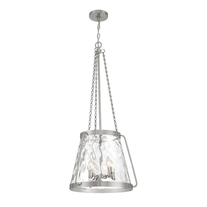 Savoy House Crawford 4-Light Pendant, Satin Nickel