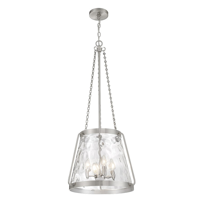 Savoy House Crawford 4-Light Pendant, Satin Nickel