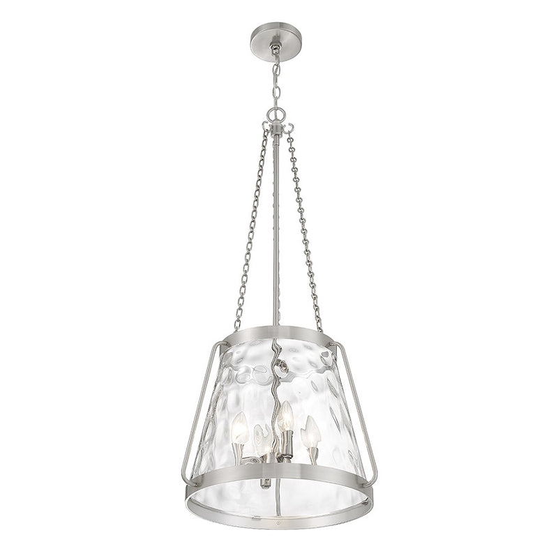 Savoy House Crawford 4-Light Pendant, Satin Nickel