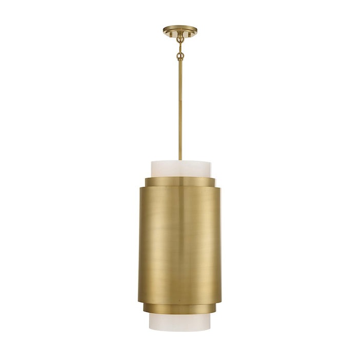 Savoy House Beacon 3-Light Pendant, Burnished Brass