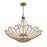 Savoy House Cyperas 5-Light Pendant, Warm Brass/Rope