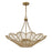 Savoy House Cyperas 5-Light Pendant, Warm Brass/Rope