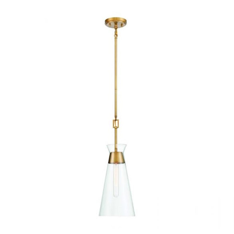Savoy House Lakewood 1-Light Pendant, Warm Brass