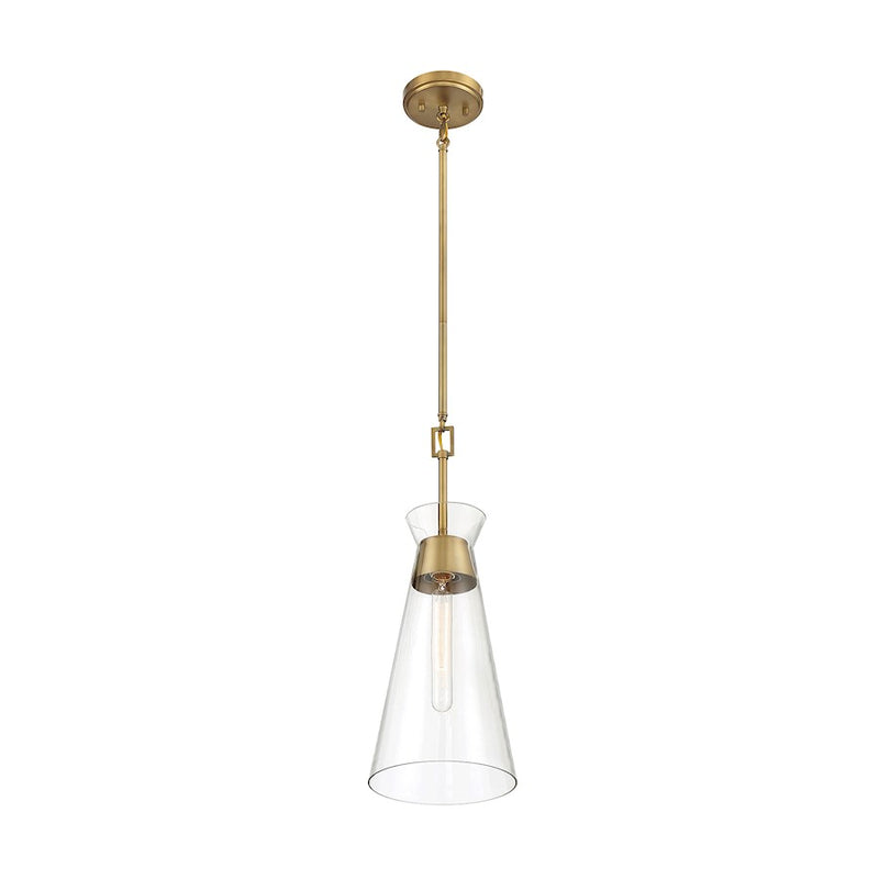 Savoy House Lakewood 1-Light Pendant, Warm Brass