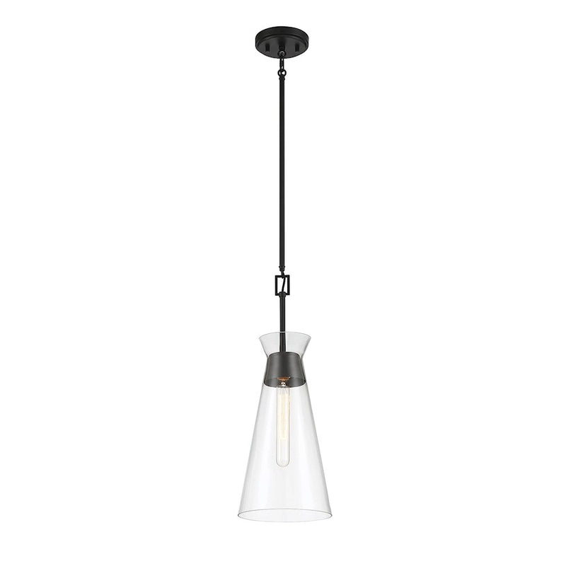Savoy House Lakewood 1-Light Pendant, Matte Black