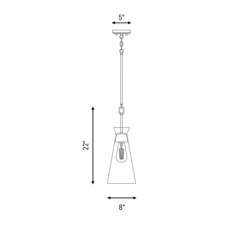 Savoy House Lakewood 1-Light Pendant, Matte Black