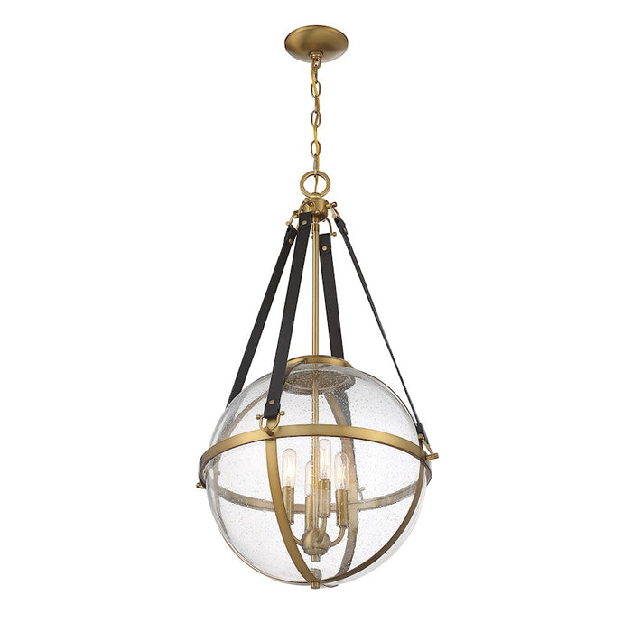 Savoy House Bozeman 4-Light Pendant, Warm Brass