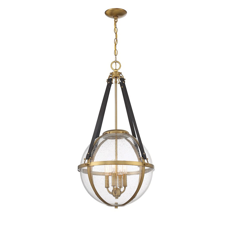 Savoy House Bozeman 4-Light Pendant, Warm Brass