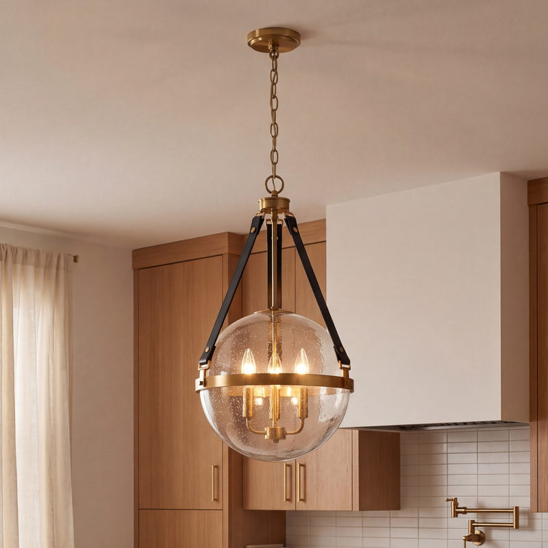 Savoy House Bozeman 3-Light Pendant, Warm Brass
