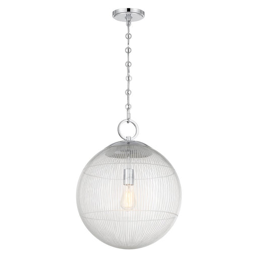 Savoy House Cabot 1 Light Pendant, Chrome/Segmented