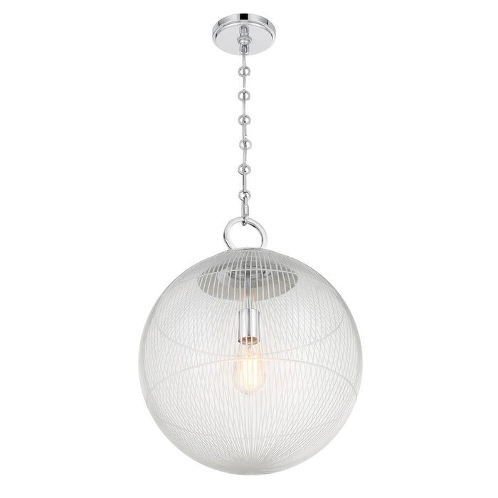 Savoy House Cabot 1 Light Pendant, Chrome/Segmented