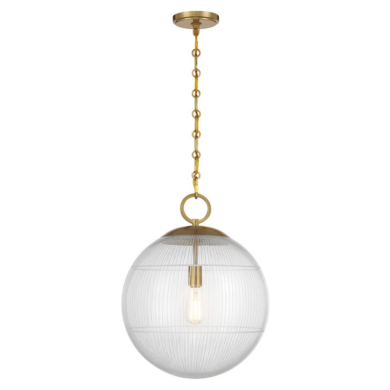Savoy House Cabot 1 Light Pendant, Warm Brass/Segmented