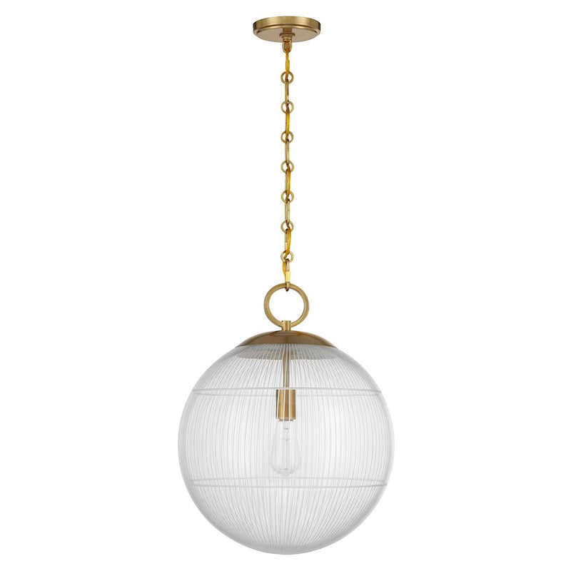 Savoy House Cabot 1 Light Pendant, Warm Brass/Segmented