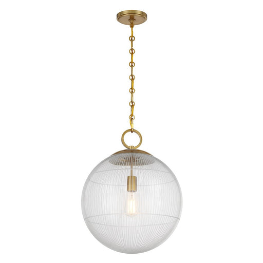 Savoy House Cabot 1 Light Pendant, Warm Brass/Segmented