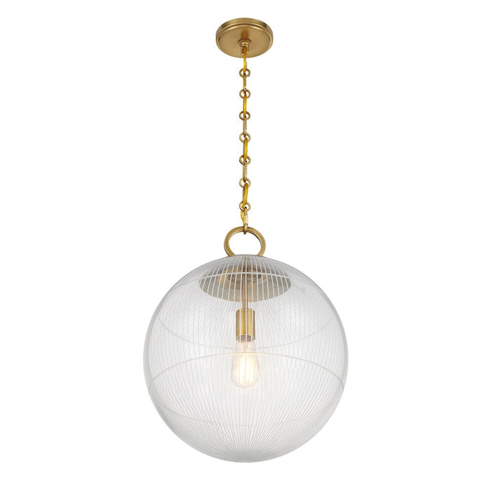 Savoy House Cabot 1 Light Pendant, Warm Brass/Segmented