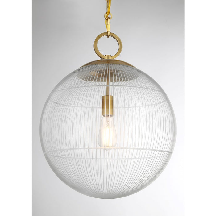 Savoy House Cabot 1 Light Pendant, Warm Brass/Segmented