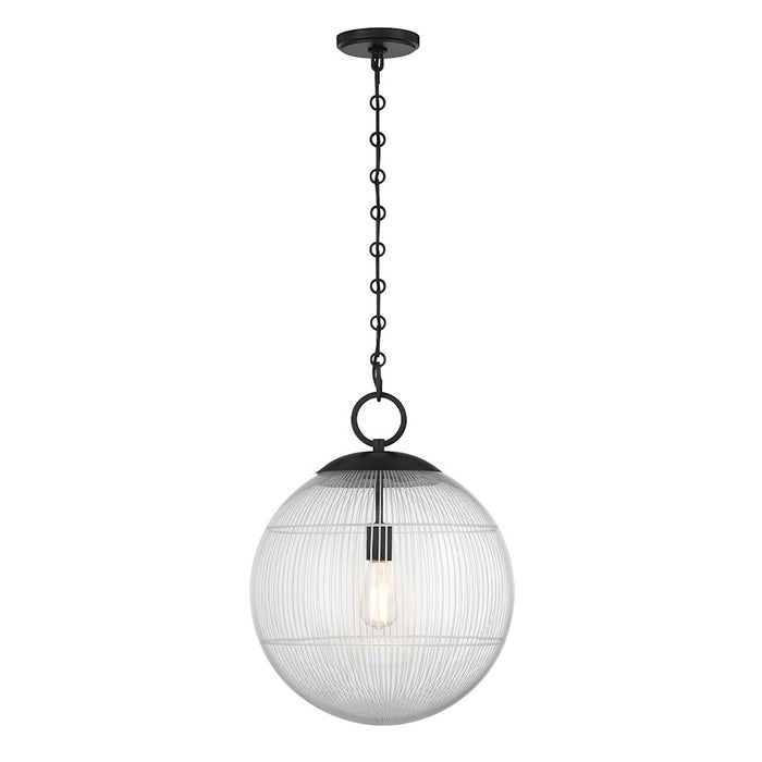 Savoy House Cabot 1 Light Pendant, Matte Black/Segmented - 7-1840-1-89