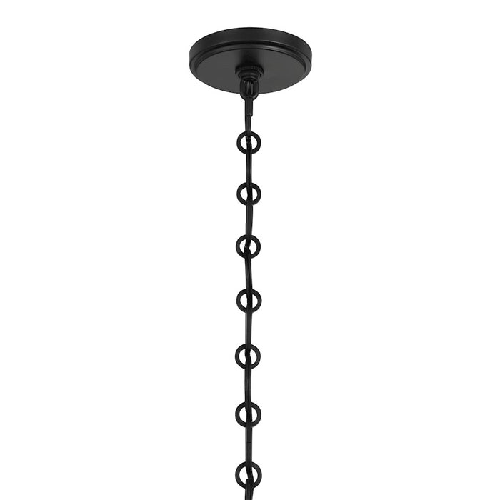 Savoy House Cabot 1 Light Pendant, Matte Black/Segmented