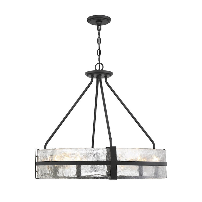 Savoy House Hudson 8-Light Pendant, Matte Black