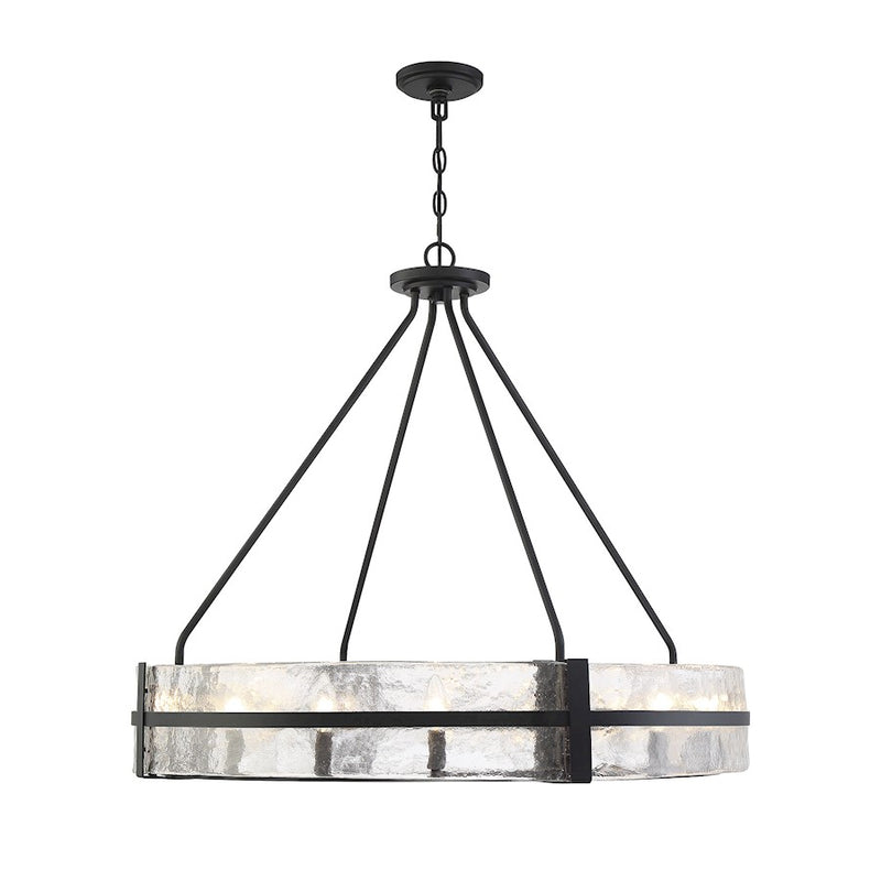 Savoy House Hudson 12-Light Pendant, Matte Black