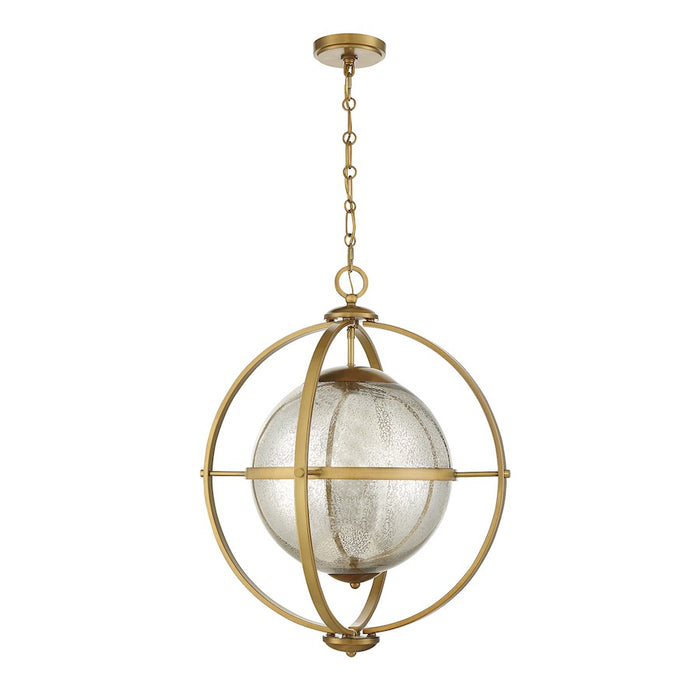 Savoy House Pearl 3-Light Pendant, Warm Brass