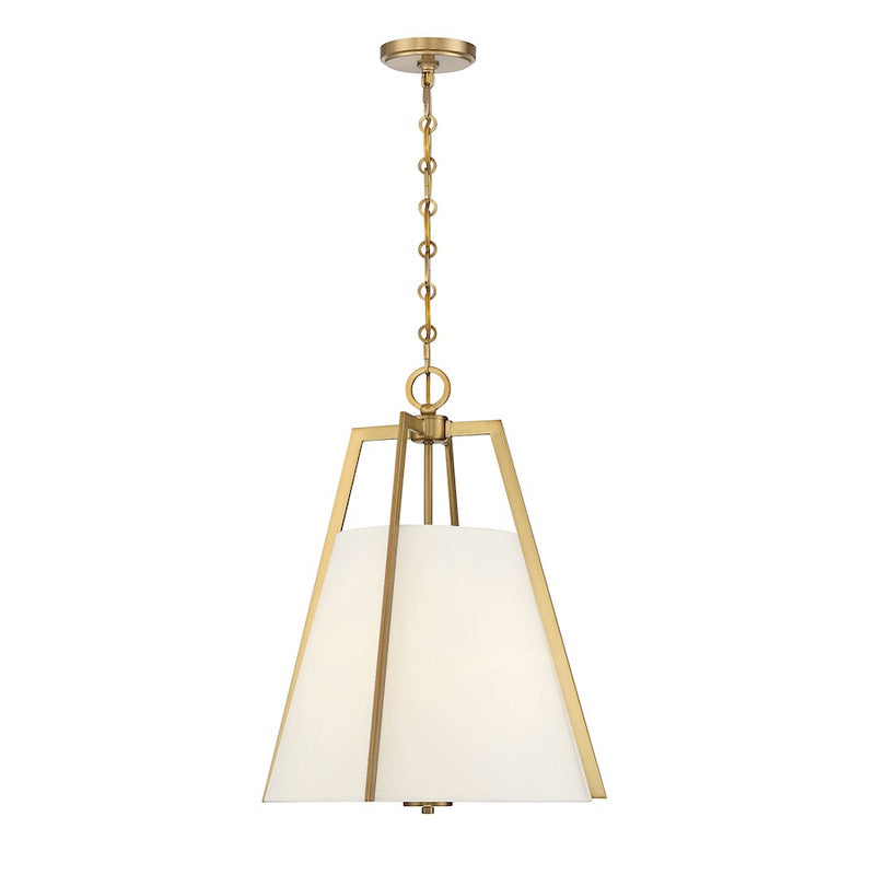 Savoy House Mansfield 3-Light Pendant, Warm Brass