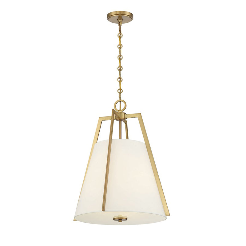 Savoy House Mansfield 3-Light Pendant, Warm Brass
