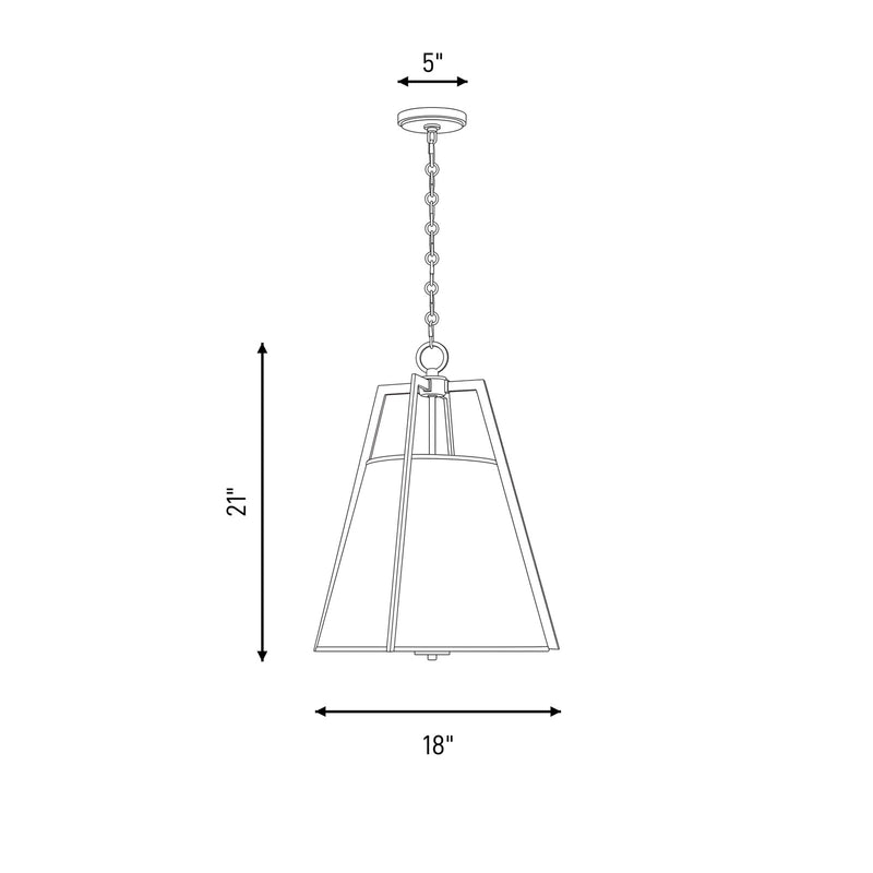 Savoy House Mansfield 3-Light Pendant, Warm Brass