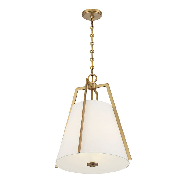 Savoy House Mansfield 3-Light Pendant, Warm Brass