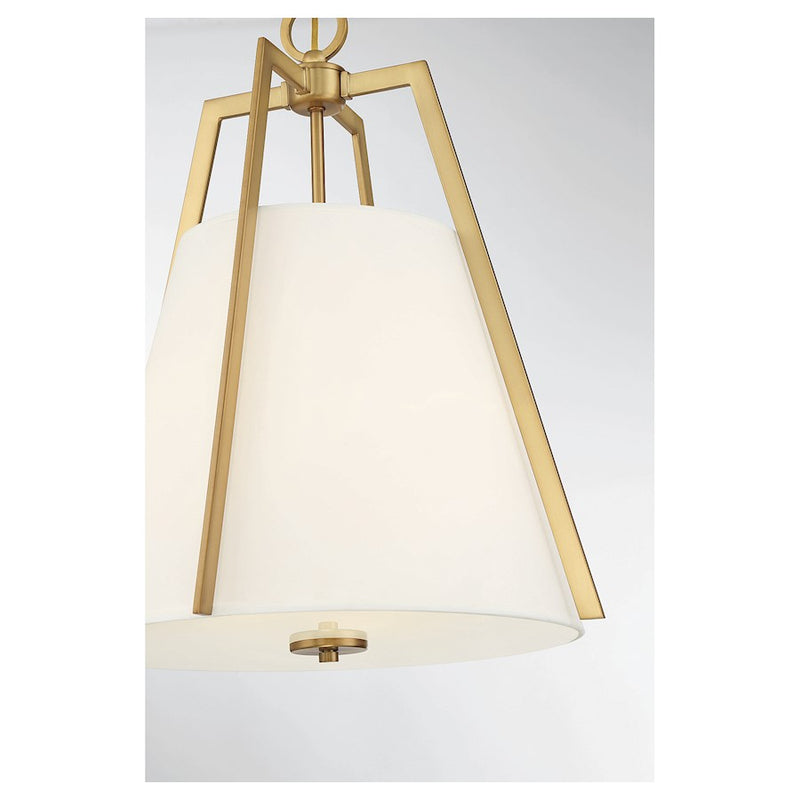 Savoy House Mansfield 3-Light Pendant, Warm Brass