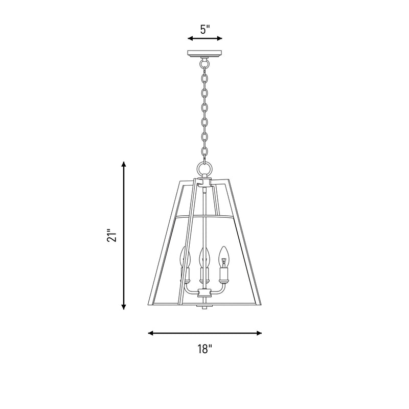 Savoy House Mansfield 3-Light Pendant, Matte Black