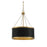 Savoy House Delphi 6-Light Pendant, Matte Black/Warm Brass Accents - 7-188-6-143