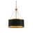 Savoy House Delphi 6-Light Pendant, Matte Black/Warm Brass Accents