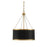 Savoy House Delphi 6-Light Pendant, Matte Black/Warm Brass Accents