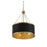 Savoy House Delphi 6-Light Pendant, Matte Black/Warm Brass Accents