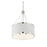 Savoy House Delphi 6-Light Pendant, White/Polished Nickel Acccents