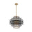Savoy House Kelvin 6-Light Pendant, Matte Black/Warm Brass