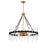 Savoy House Santiago 8 Light Pendant, Black/Brass Accents